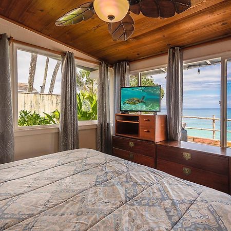 Hawaii Oceanfront Beach House Paradise On The Beach Family Activities Haleiwa Bagian luar foto