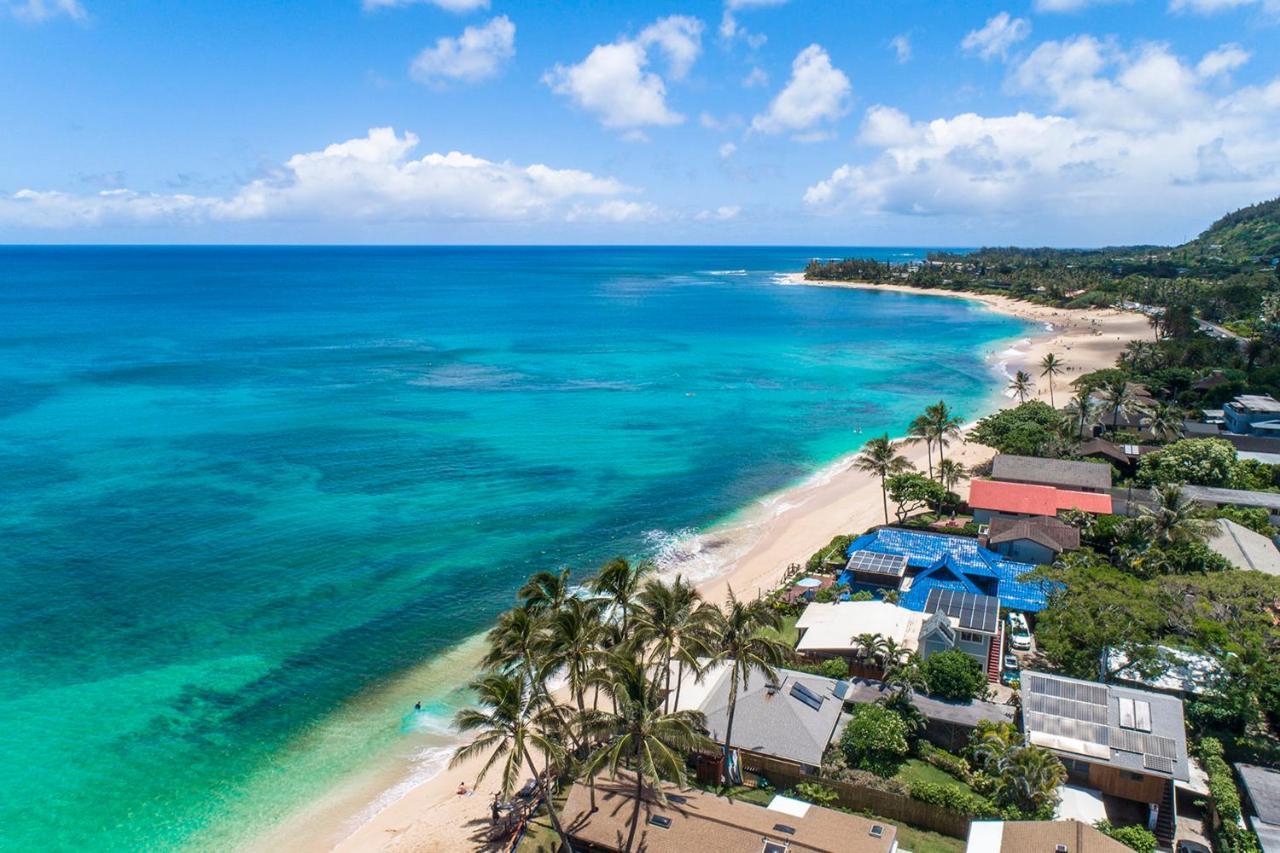 Hawaii Oceanfront Beach House Paradise On The Beach Family Activities Haleiwa Bagian luar foto