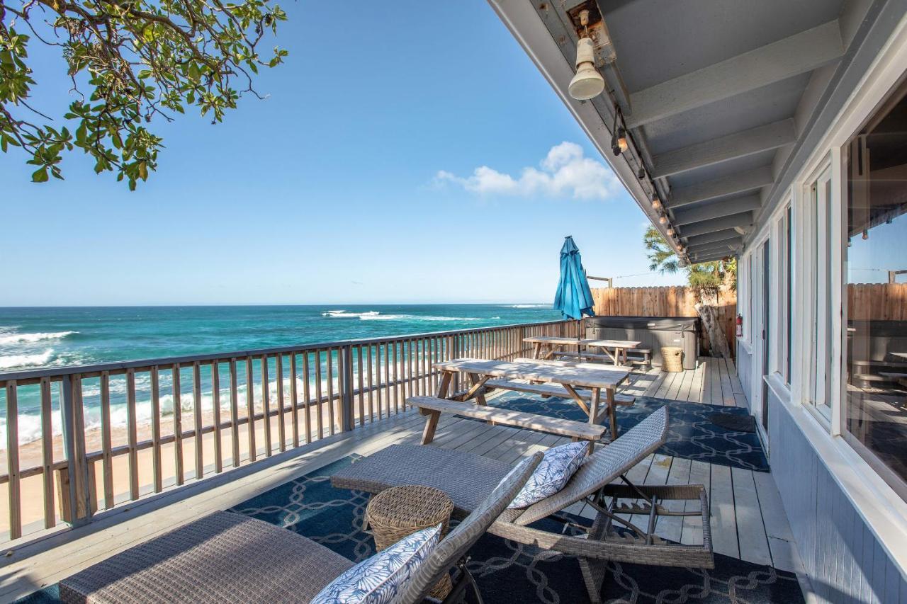 Hawaii Oceanfront Beach House Paradise On The Beach Family Activities Haleiwa Bagian luar foto